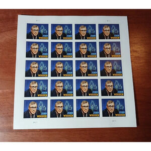 USPS Forever Stamp US 2024 John Wooden Full Sheet of 20 MNH 77B